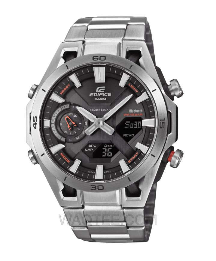Casio Edifice ECB-2300D Series Silver St. Steel Grey Dial For Men 