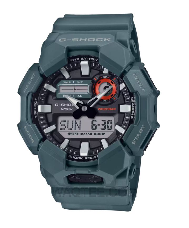 Casio G-Shock GA-010 Series Army Green Rubber Black Dial For Men