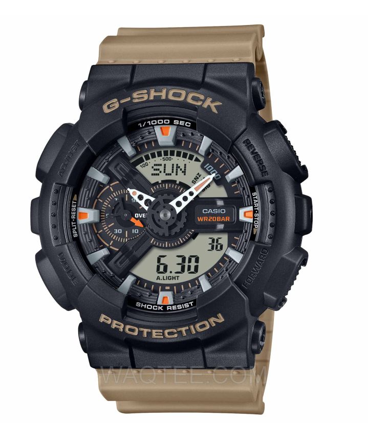 Casio G-Shock GA-110TU Series Beige Rubber Black Dial For Men
