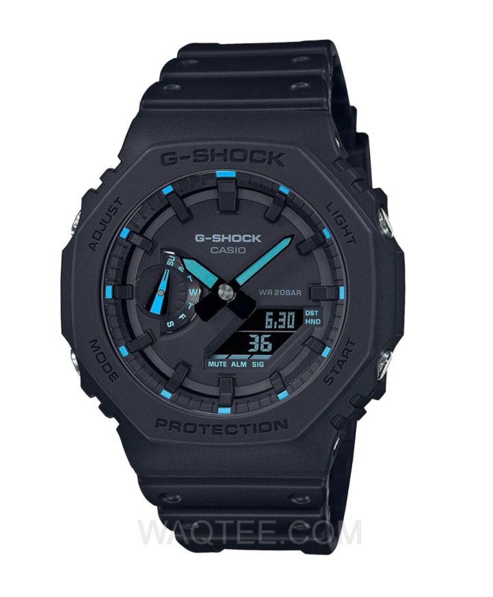Casio G-Shock Carbon Fiber Minimalist Black & Blue Dial For Men 