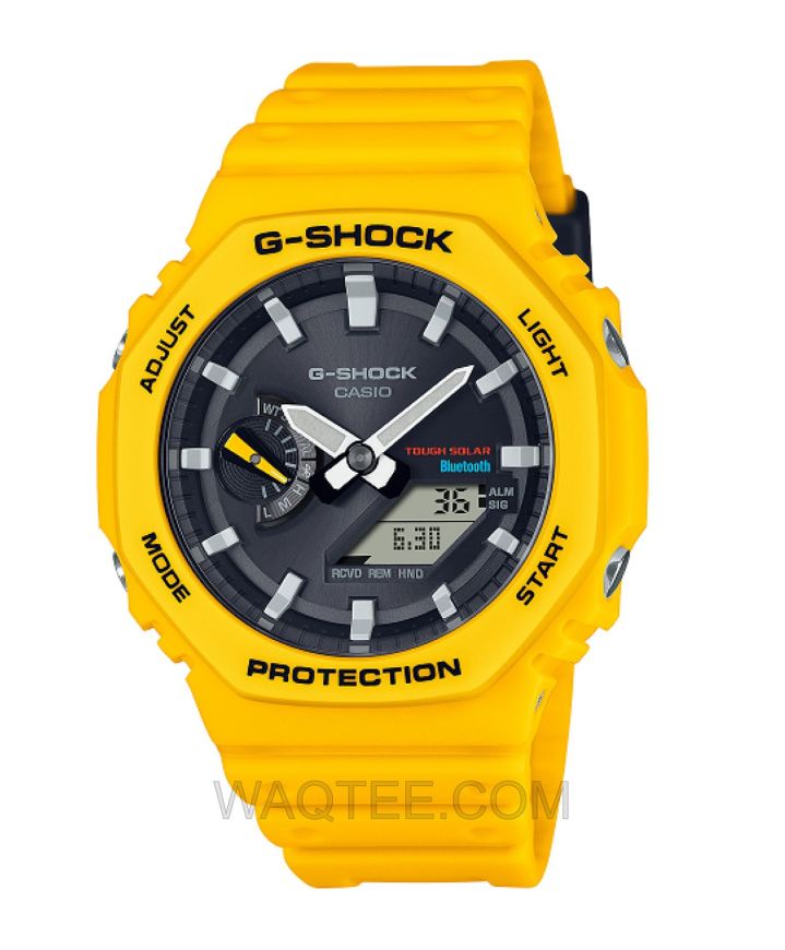 Casio G-Shock 2100 Series Yellow Rubber Blck Dial For Men