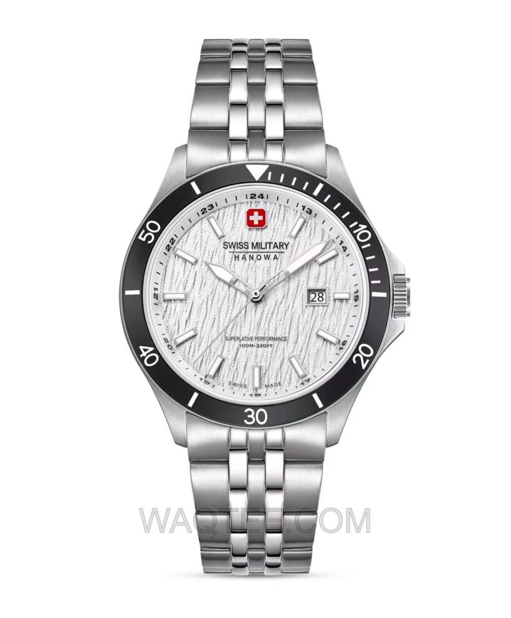 Swiss Military Hanowa Flagship Elements Earth Silver St. Steel Silver Dial For Men
