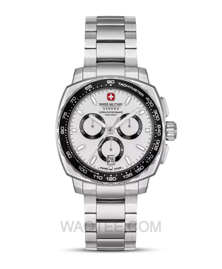 Swiss Military Hanowa Land Silver St. Steel White Dial For Men