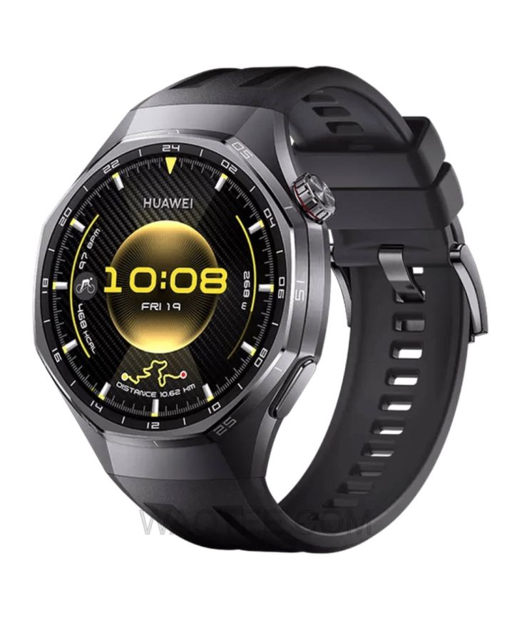 Huawei Smart Watch GT 6 Pro Black Fluoroelastomer Strap Titanium Alloy Case With GIFT (Huawei FreeBuds SE 2)