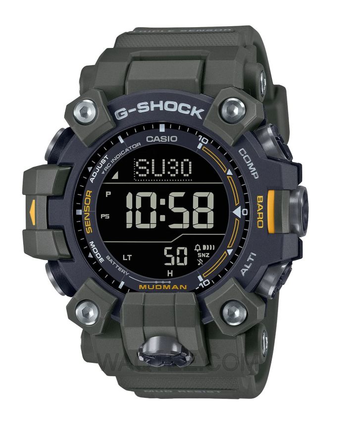 Casio G-Shock Mudman Army Green Rubber Black Dial For Men