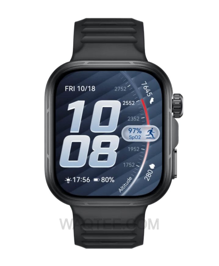 Huawei Watch Fit 5 Pro Bluetooth Calling Aluminum alloy case Black Fluoroelasto Strap Unisex