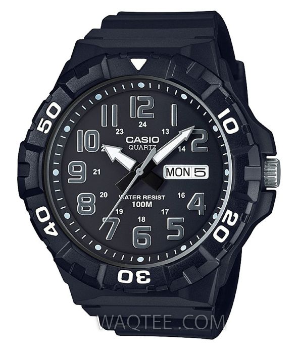 Casio Enticer Green Rubber Black Dial for Men 
