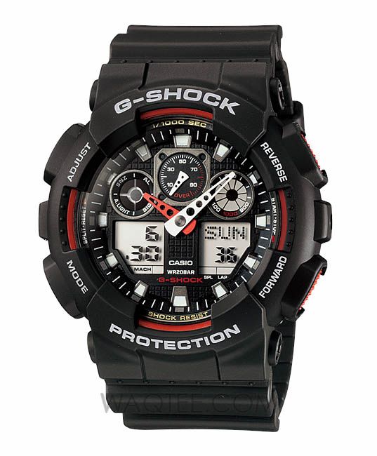 Casio G-Shock Velocity Indicator Black Rubber Black Dial For Men 