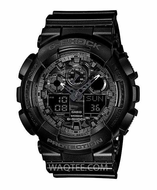Casio G-Shock Camouflage Face Black Matt Black Dial For Men 