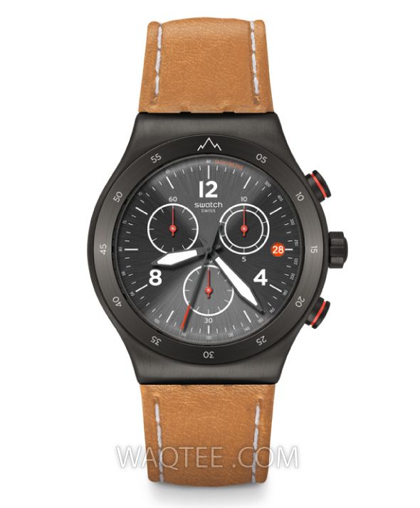 Swatch OURNEY IS THE REWARD Brown Leather For Men 