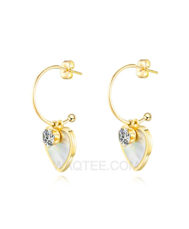 Lee Cooper Adorable Golden St. Steel Earrings