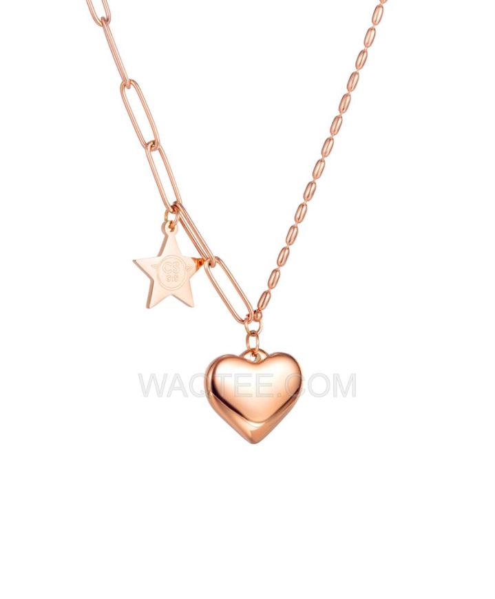 Lee Cooper Amore Rosegold Plated St. Steel Necklace