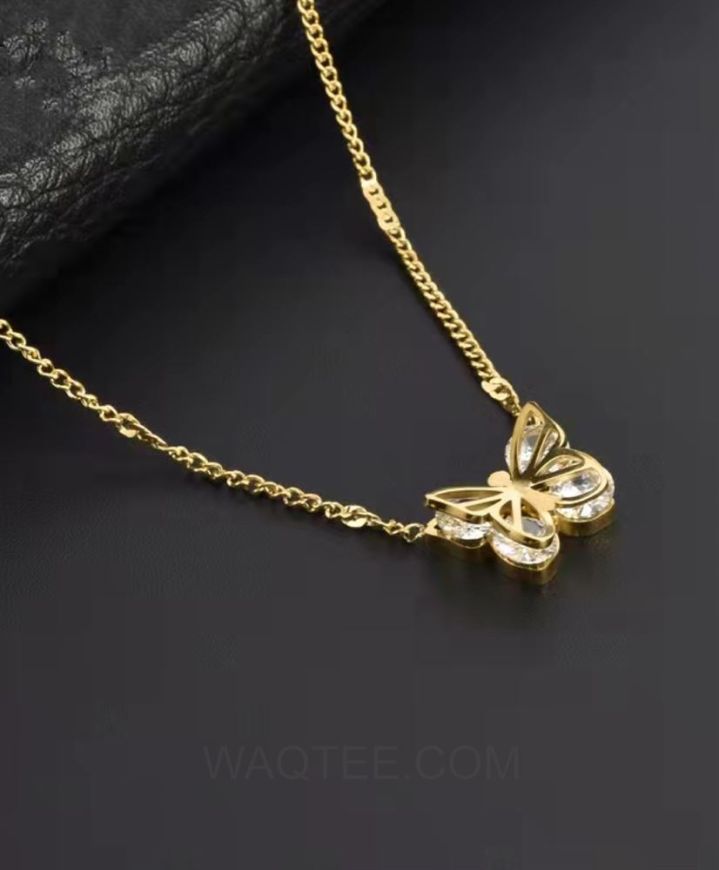 Lee Cooper Butterfly Gold Plated St. Steel Necklace
