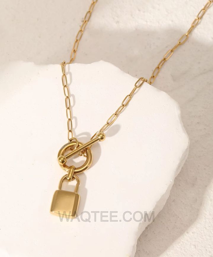 Lee Cooper Astraelle Golden St. Steel Necklace For Women