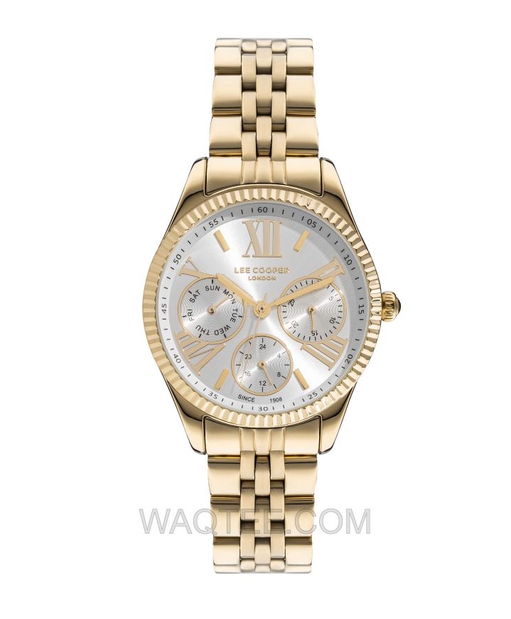 Lee Cooper Alayna Golden St. Steel Silver Dial For Women