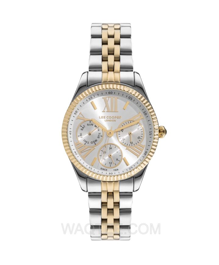 Lee Cooper Alayna Multifunction Silver & Golden St. Steel Silver Dial For Women 