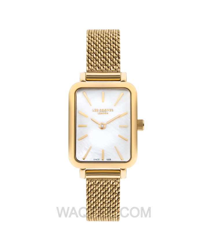 Lee Cooper Daniela Golden Mesh St. Steel WhiteMOP Dial For Women