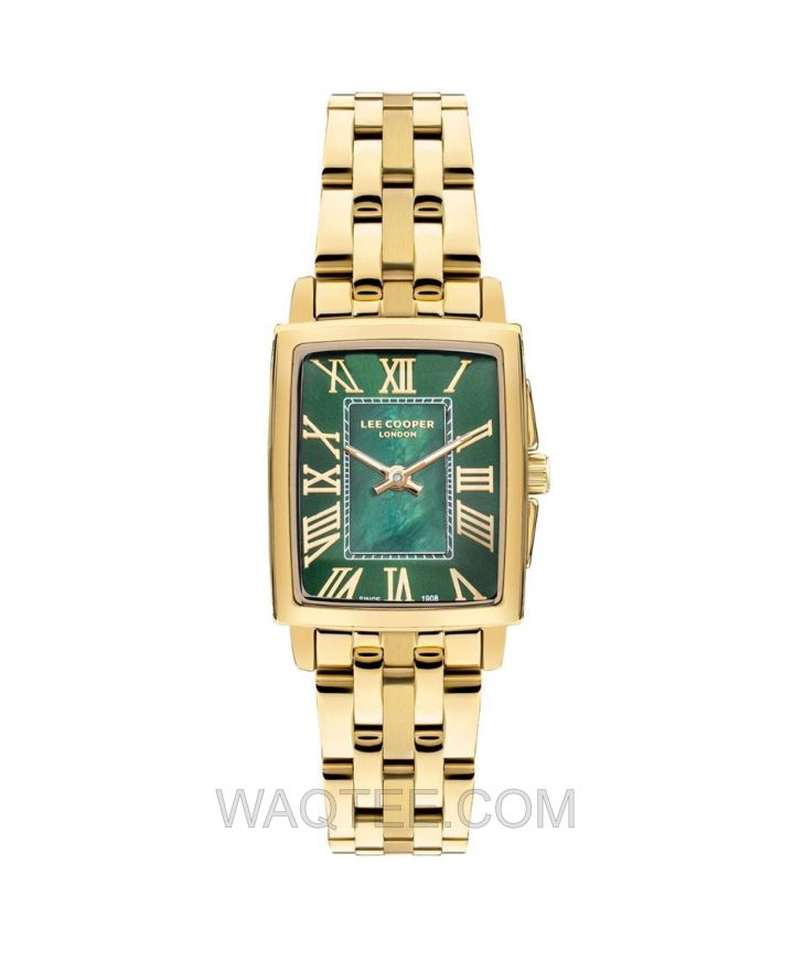 Lee Cooper Melanie  Golden St. Steel Green Dial For Women