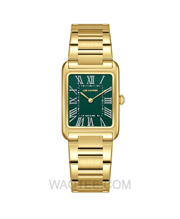 Lee Cooper Astrea Golden St. Steel Green Dial For Women