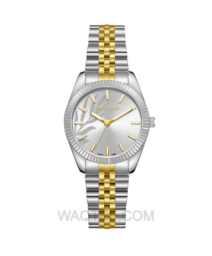 Lee Cooper Esmeralda Silver & Golden St. Steel Silver Dial For Women
