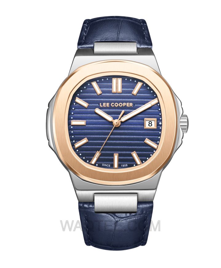 Lee Cooper Raul Dark Blue Leather Dark Blue Dial For Men