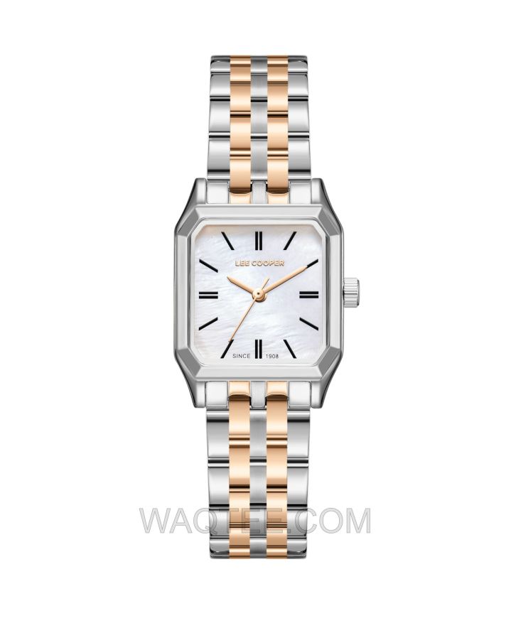 Lee Cooper Lilly Silver & Rosegold St. Steel White Dial For Women