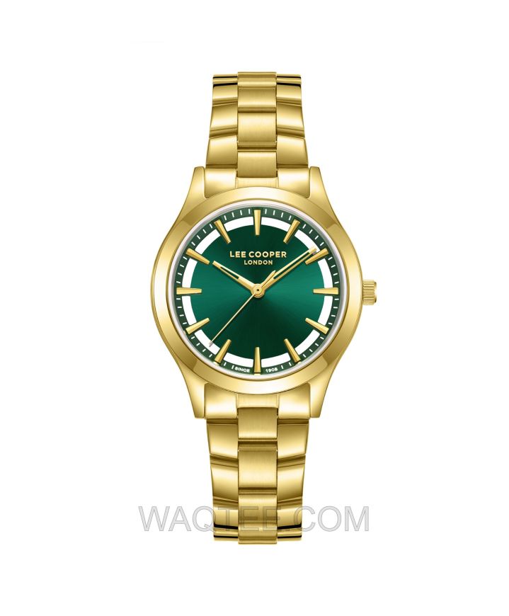 Lee Cooper Bloom Golden St. Steel Green Dial For Women