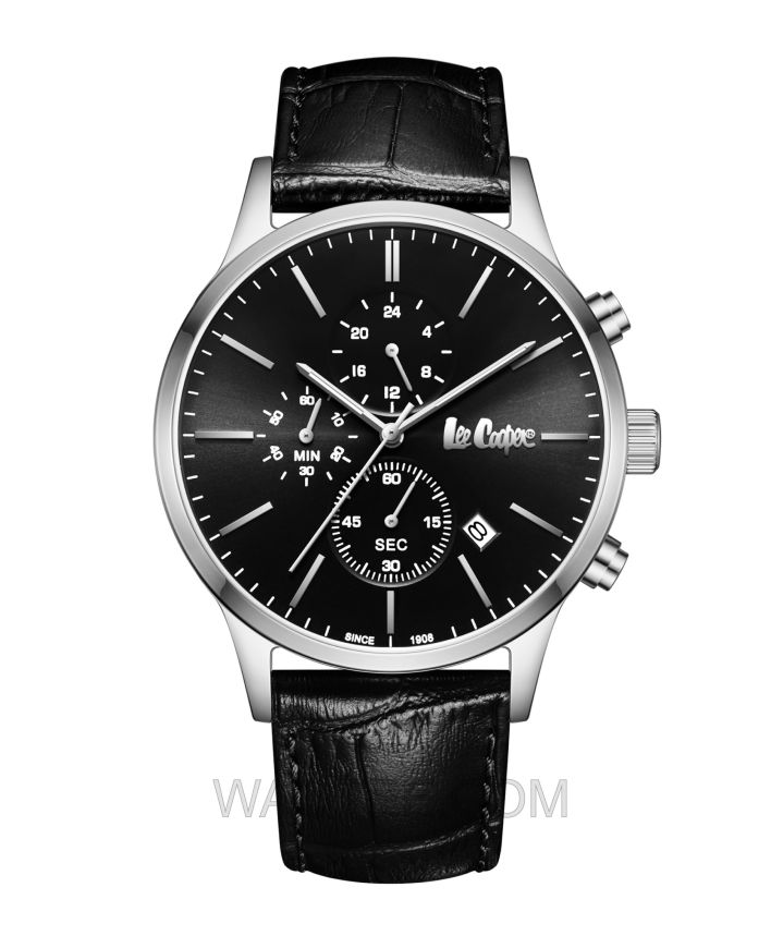 Lee Cooper Radiant Black Leather Black Dial For Men