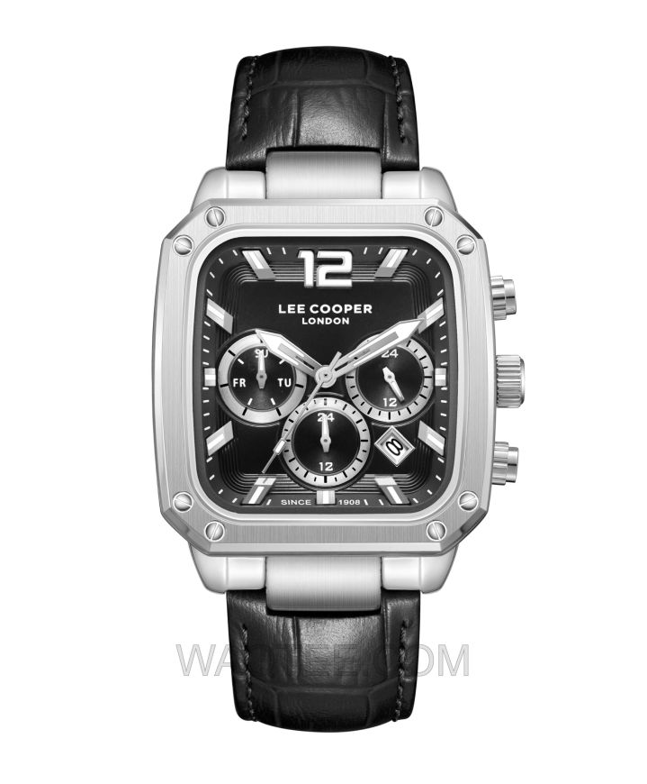 Lee Cooper Blade Black Leather Black Dial For Men