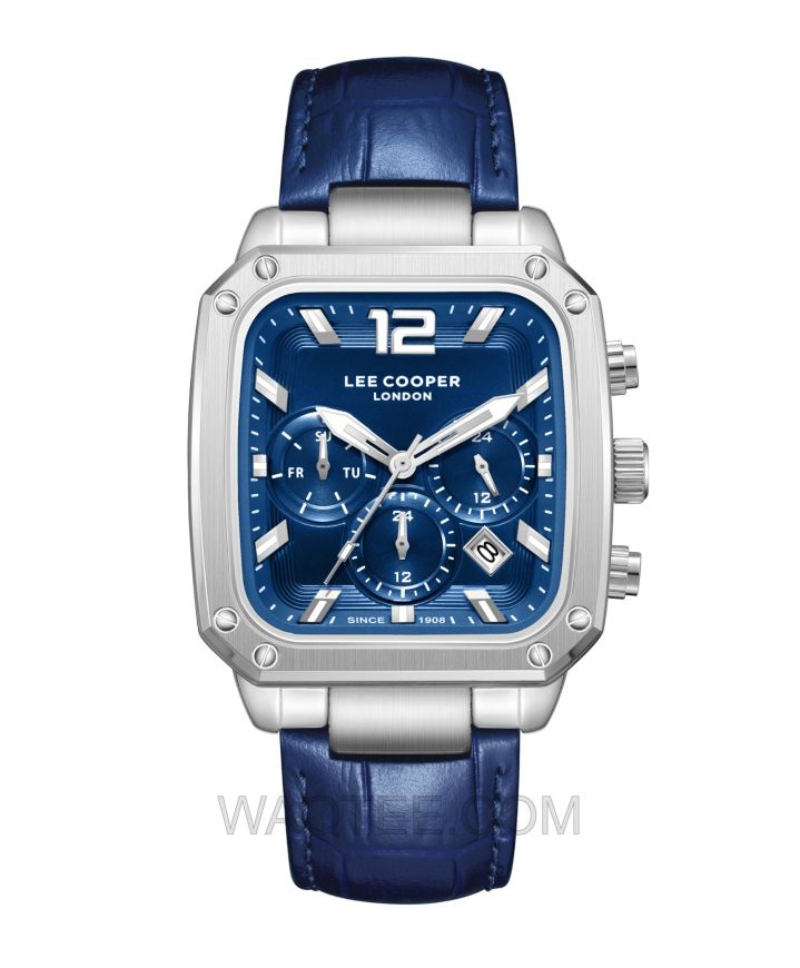 Lee Cooper Blade Dark Blue Leather Dark Blue Dial For Men