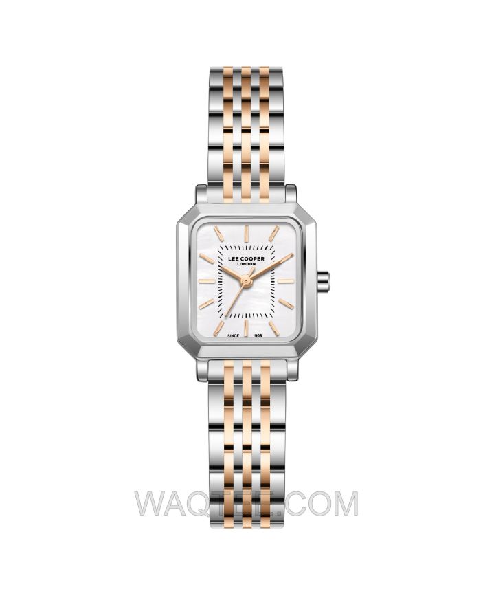 Lee Cooper Bellezza Silver & Rosegold St. Steel MOP Dial For Women