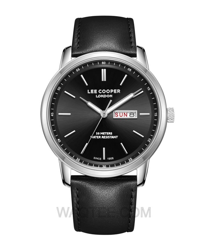 Lee Cooper Dream Black Leather Black Dial For Men