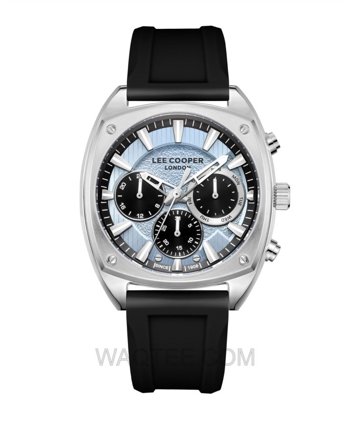 Lee Cooper Aceforce Blck Rubber Blue Dial for Men