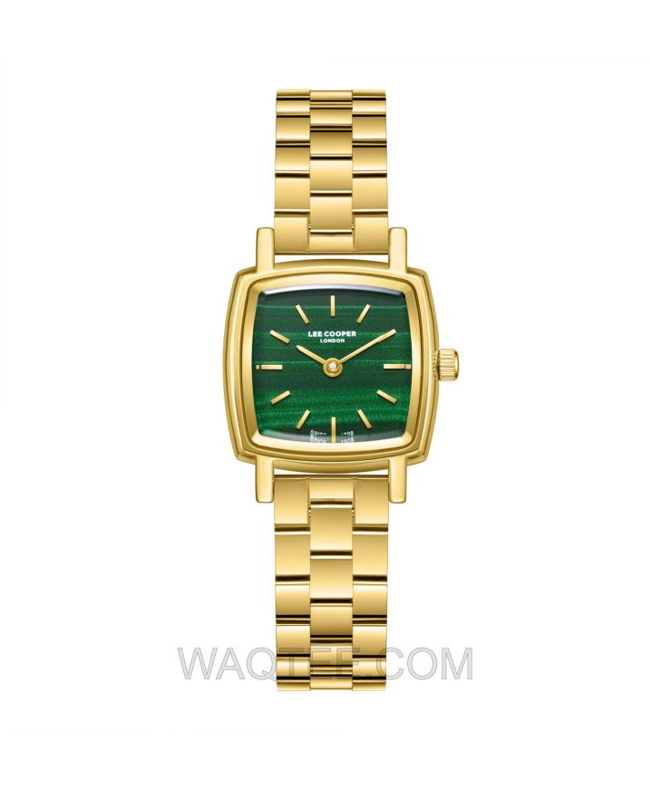 Lee Cooper Bellina Golden St. Steel Green Dial For women