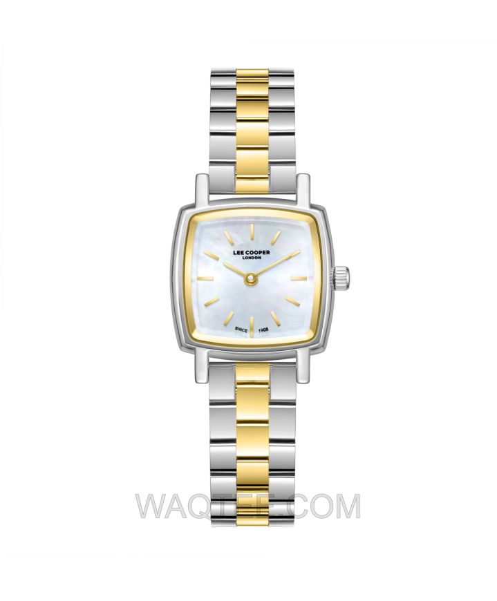 Lee Cooper Bellina Silver & Golden St. Steel MOP Dial For women