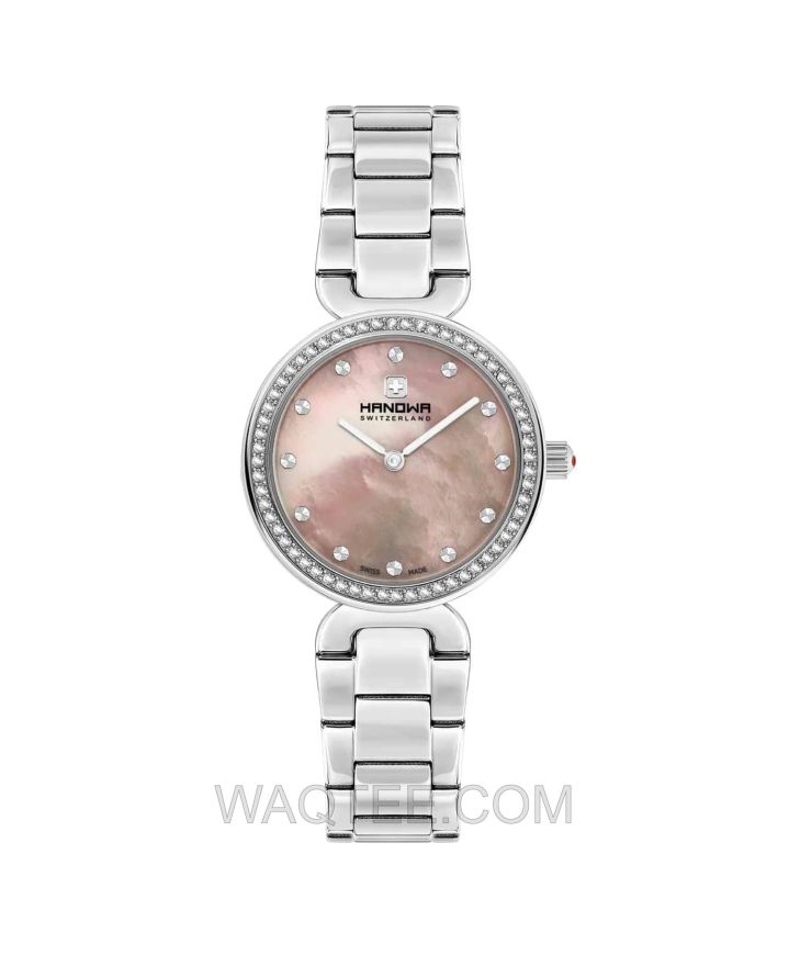 Swiss Military Hanowa Melide Silver St. Steel Pink MOP Dia For Women