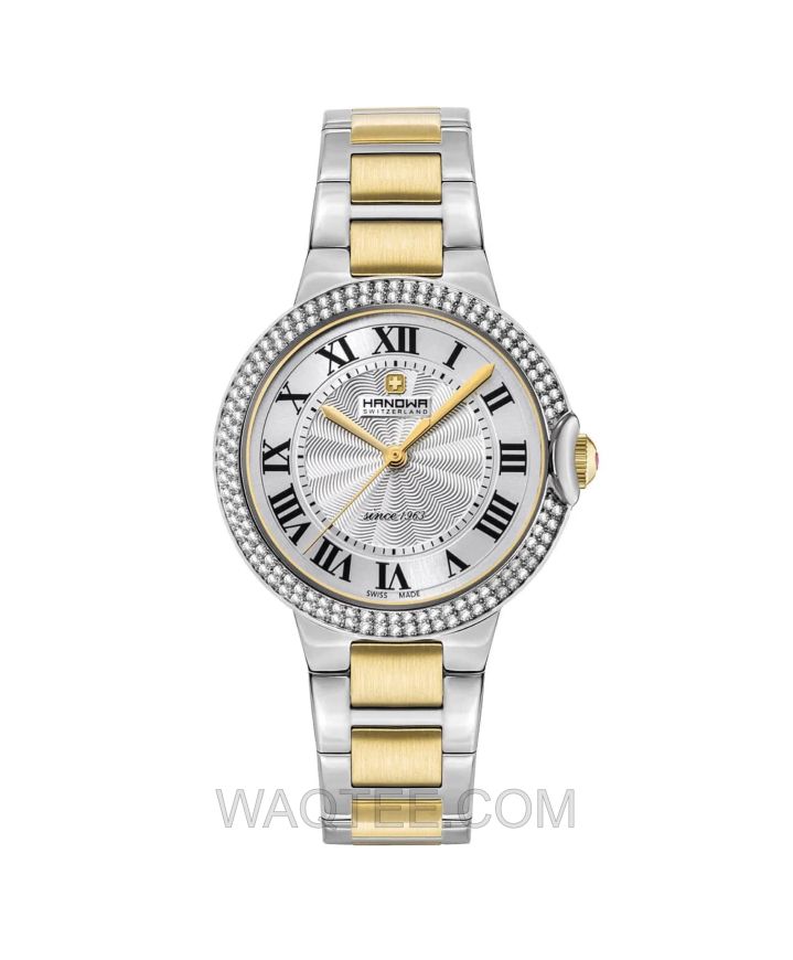Swiss Military Hanowa Ascona Silver & Golden St. Steel Silver Dial For Women