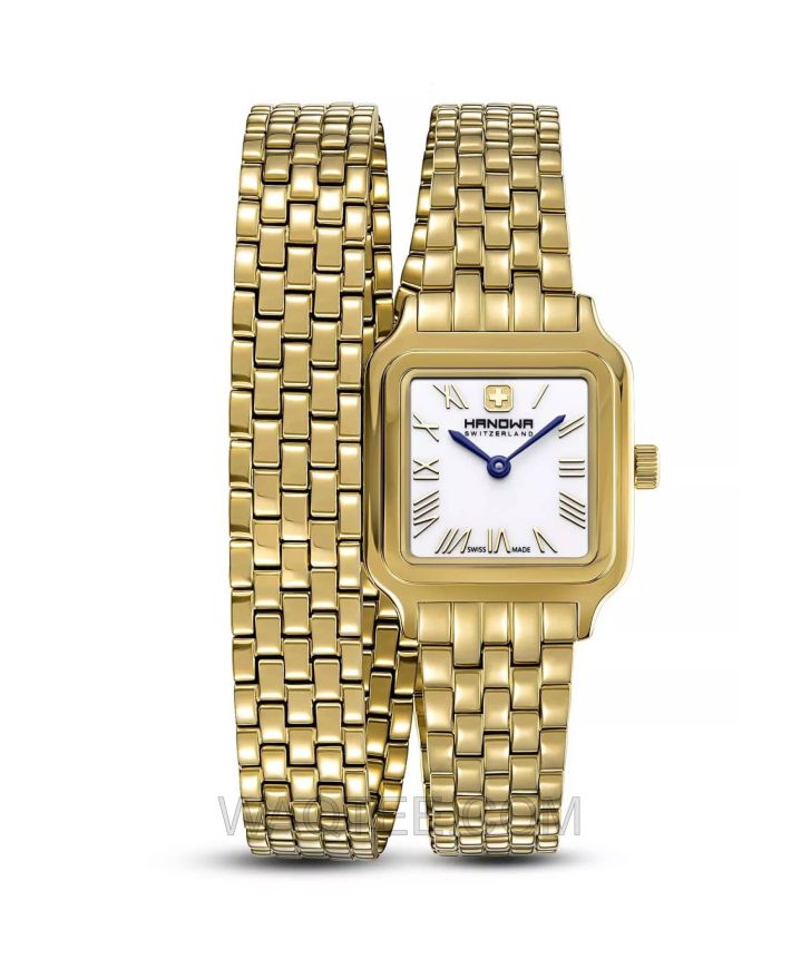 Swiss Military Hanowa Bauma Golden St. Steel White Dial For Women