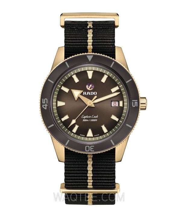 Rado Captain Cook Automatic Black Cloth Brown Dial For Men