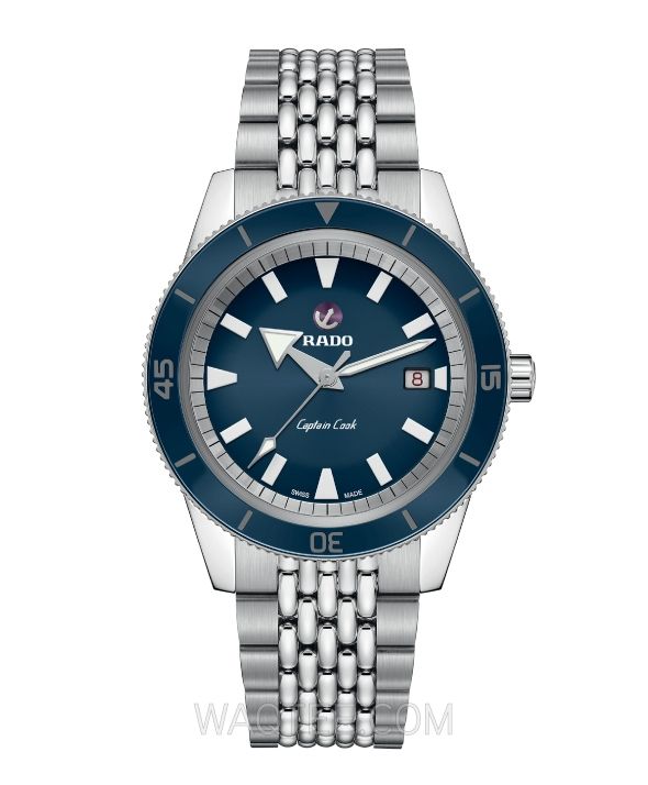 Rado Captain Cook Automatic Silver St.Steel Dark Blue Dial For Men