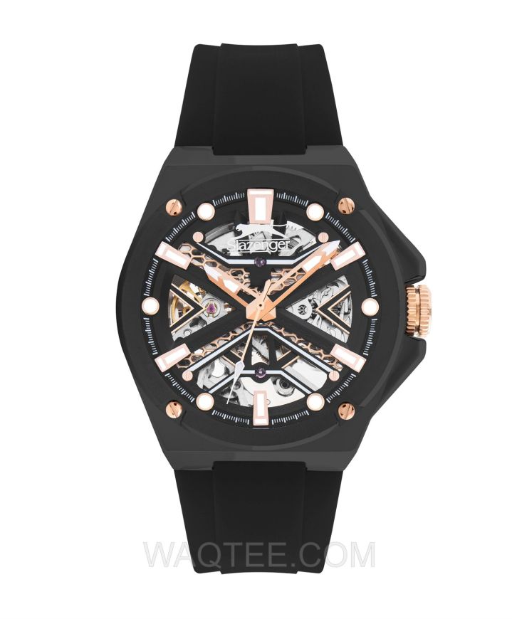 Slazenger Jensen Automatic Black Rubber Black Dial For Men