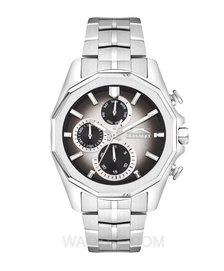 Slazenger Kameron Multifunction Silver St. Steel Black & White Dial For Men