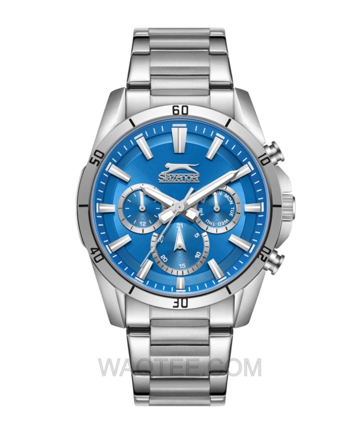 Slazenger Salvador Multifunction Silver St. Steel Blue Dial For Men