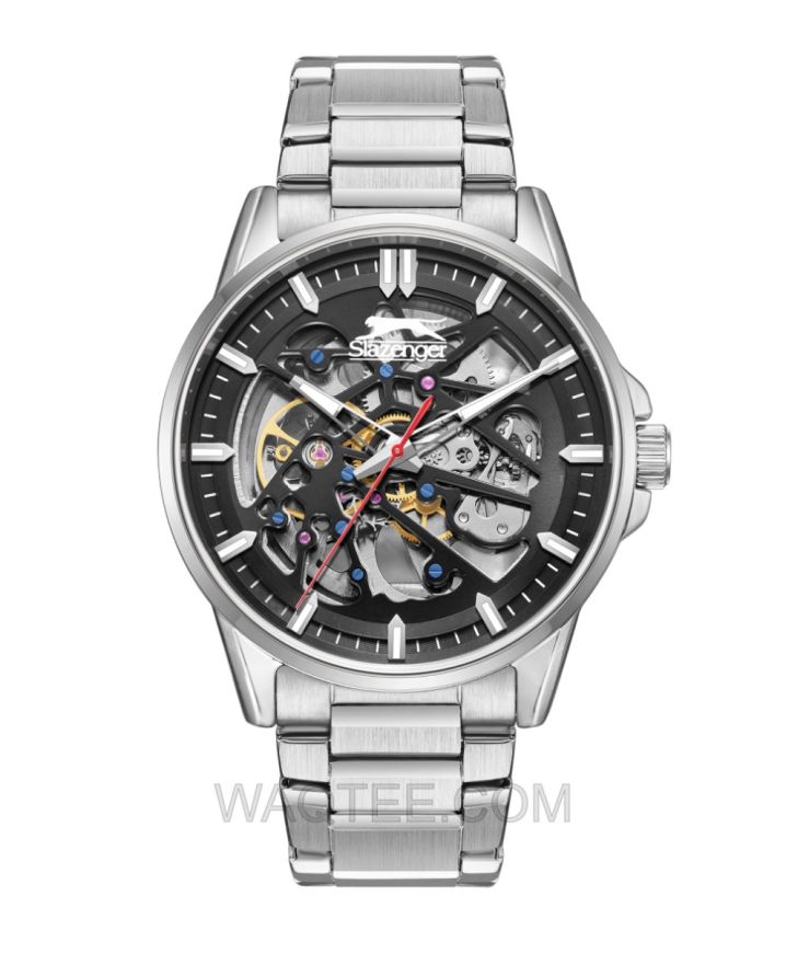 Slazenger Miguel Automatic Silver St. Steel Black Dial For Men 