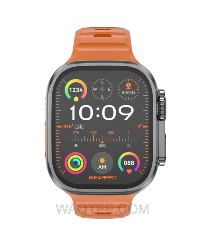 Slazenger Smart Easy Connect Pro Black Case Orange Rubber With Extra Black Rubber Band