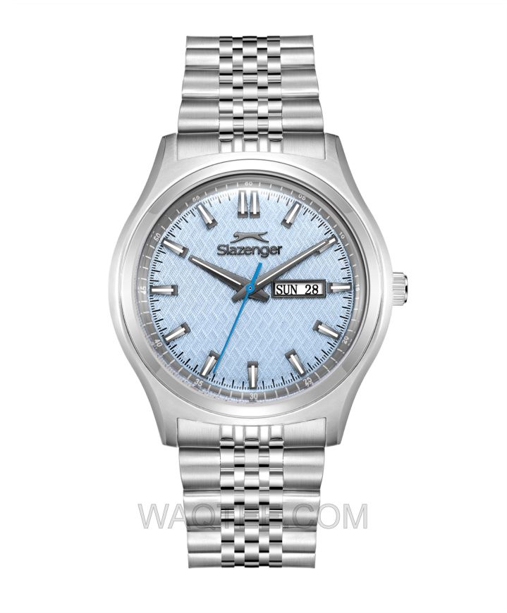 Slazenger Aero Silver St. Steel Blue Dial For Men