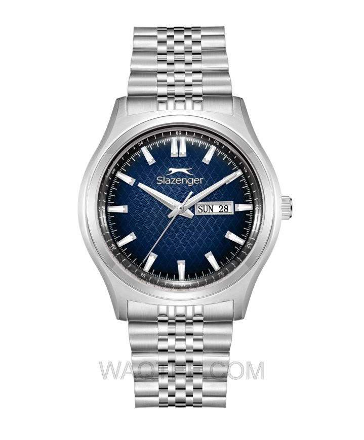 Slazenger Aero Silver St. Steel Dark Blue Dial For Men