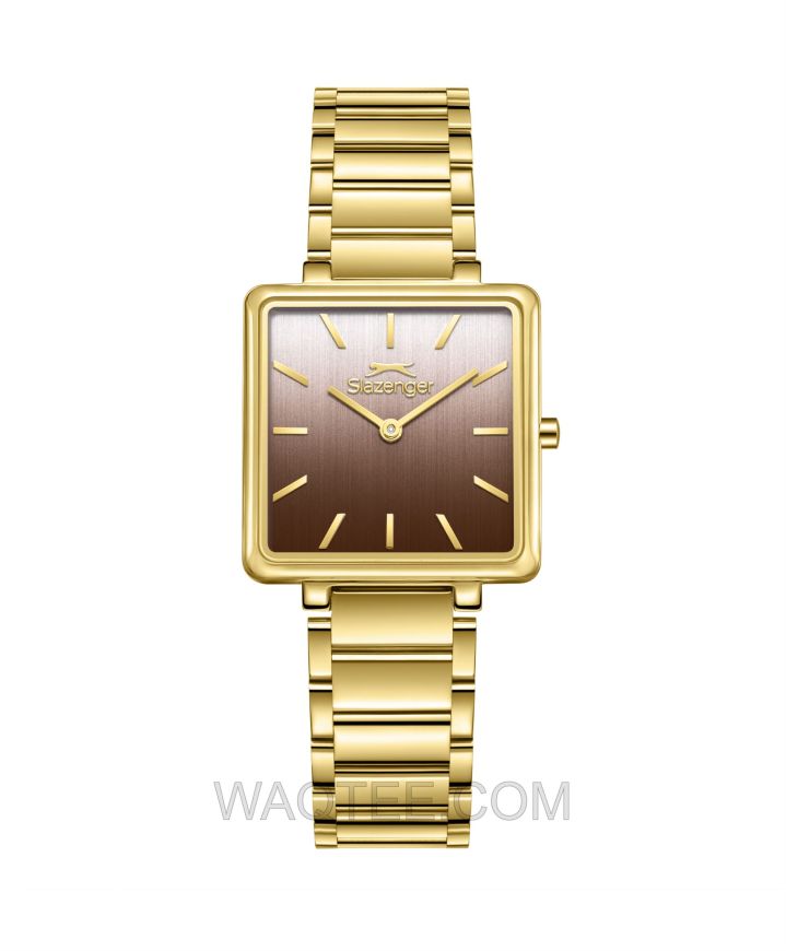 Slazenger Tressa Golden St. Steel Brown Dial For Women