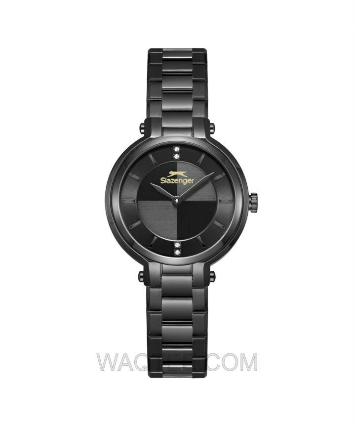 Slazenger Alina Black St. Steel Black Dial For Women