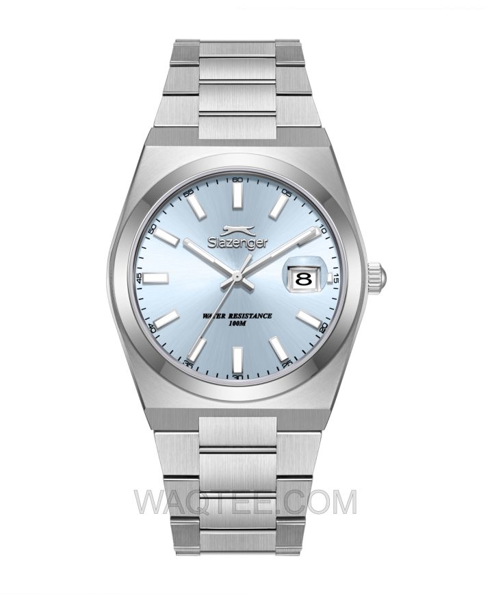 Slazenger Benson Silver St. Steel Blue Dial For Men